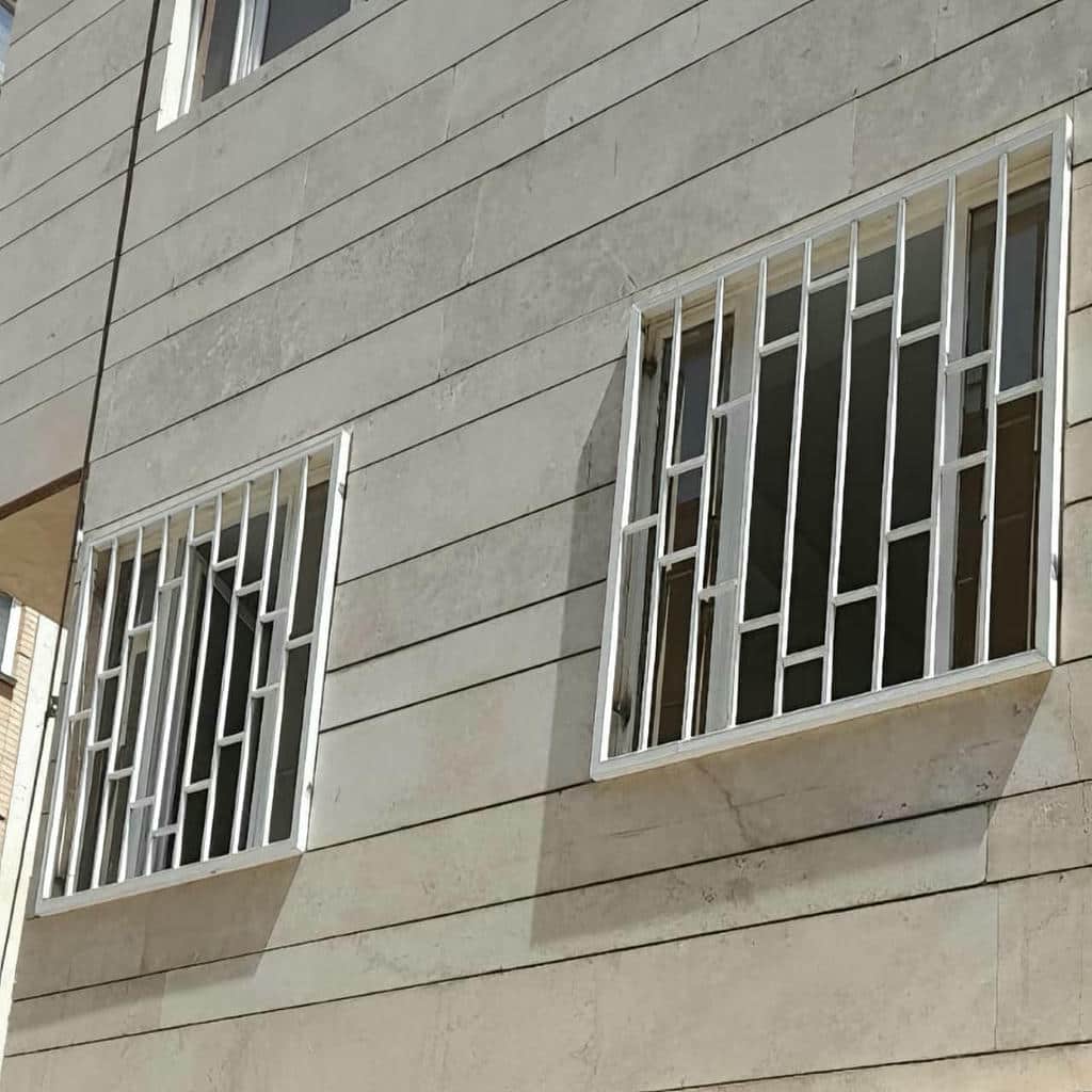 نرده پنجره فلزی با طرح هندسی استان کرمانشاه