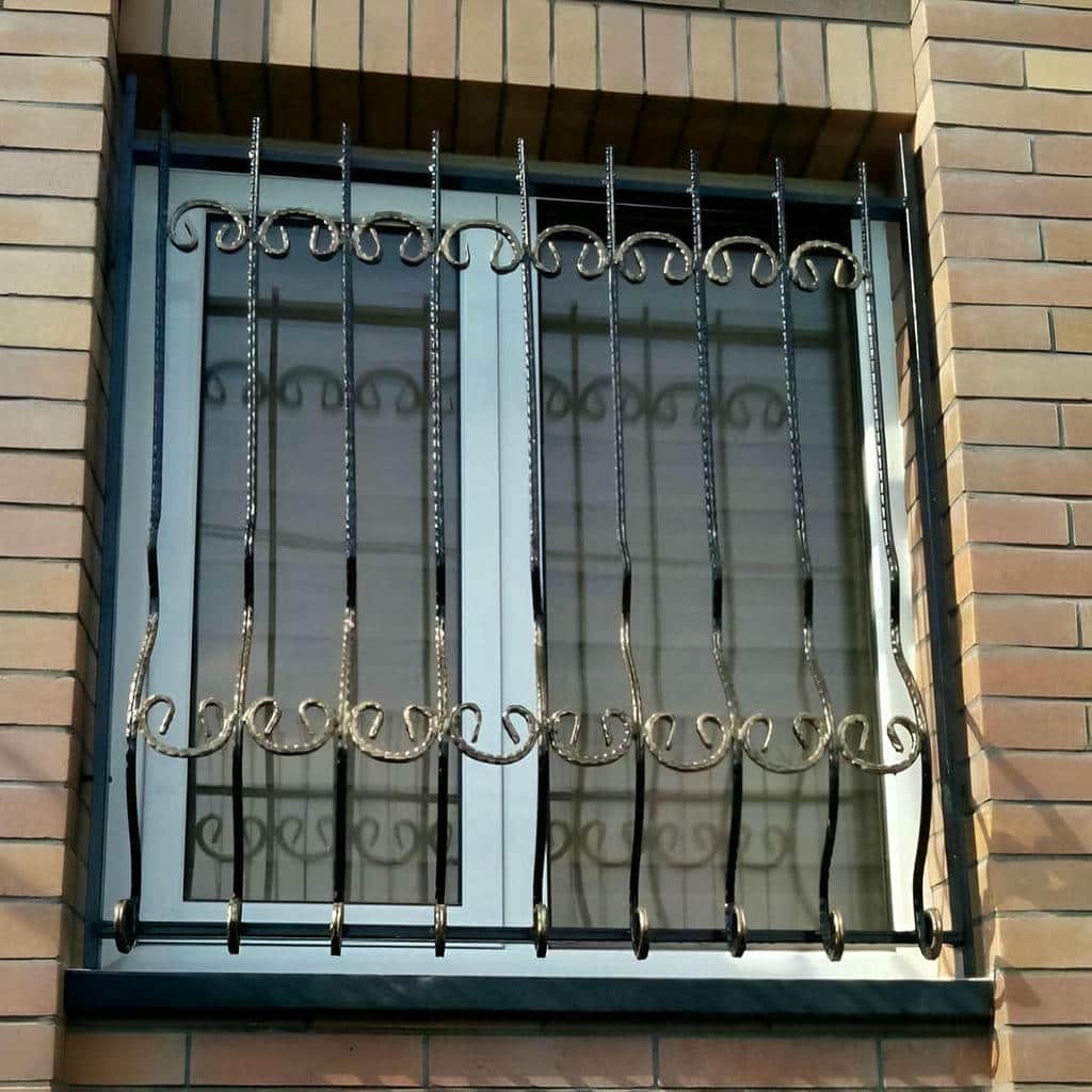 نرده پنجره فلزی ساده برای پنجره همکف نرده پنجره فلزی ساده برای پنجره همکف