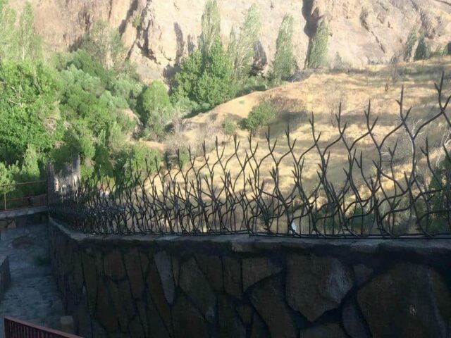 حفاظ دیوار شاخ گوزنی مشکی کنار باغچه بارانی مرکز فروش حفاظ دیوار مناسب محوطههای بارانخیز در استان گیلان
